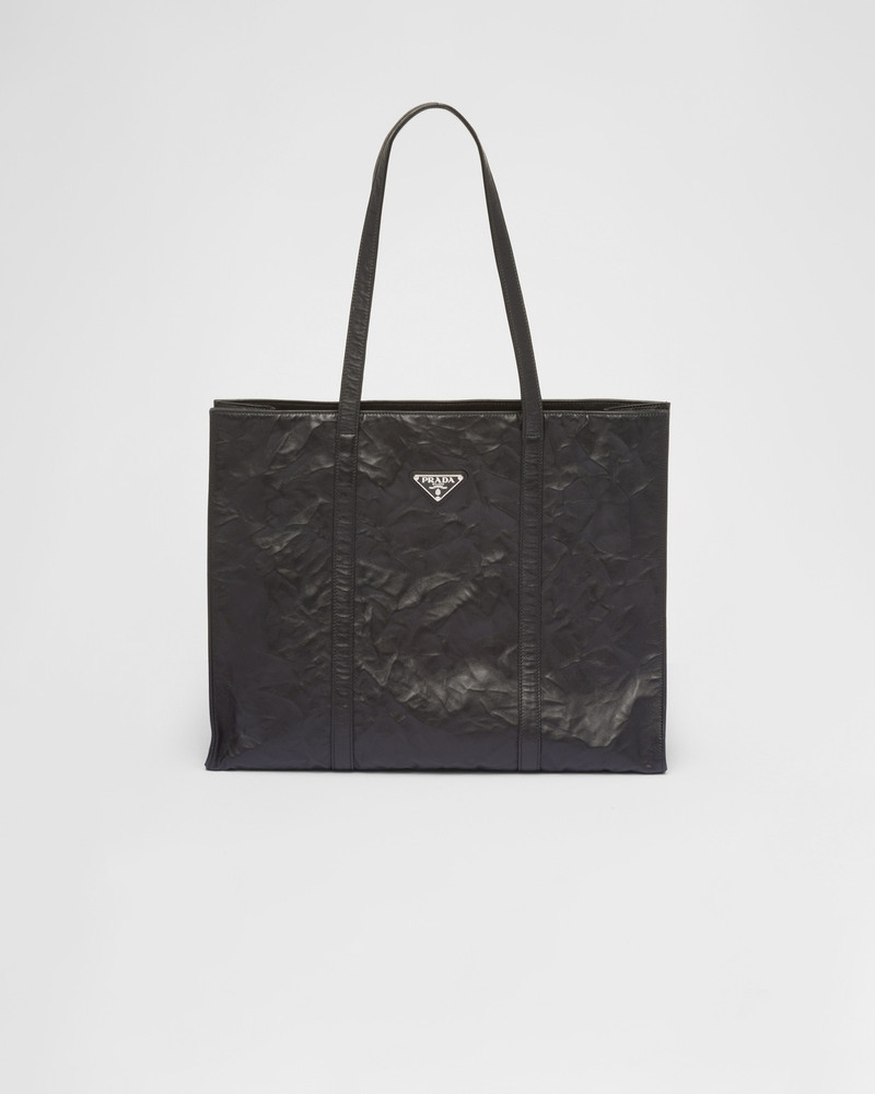 Large antique nappa leather tote 1