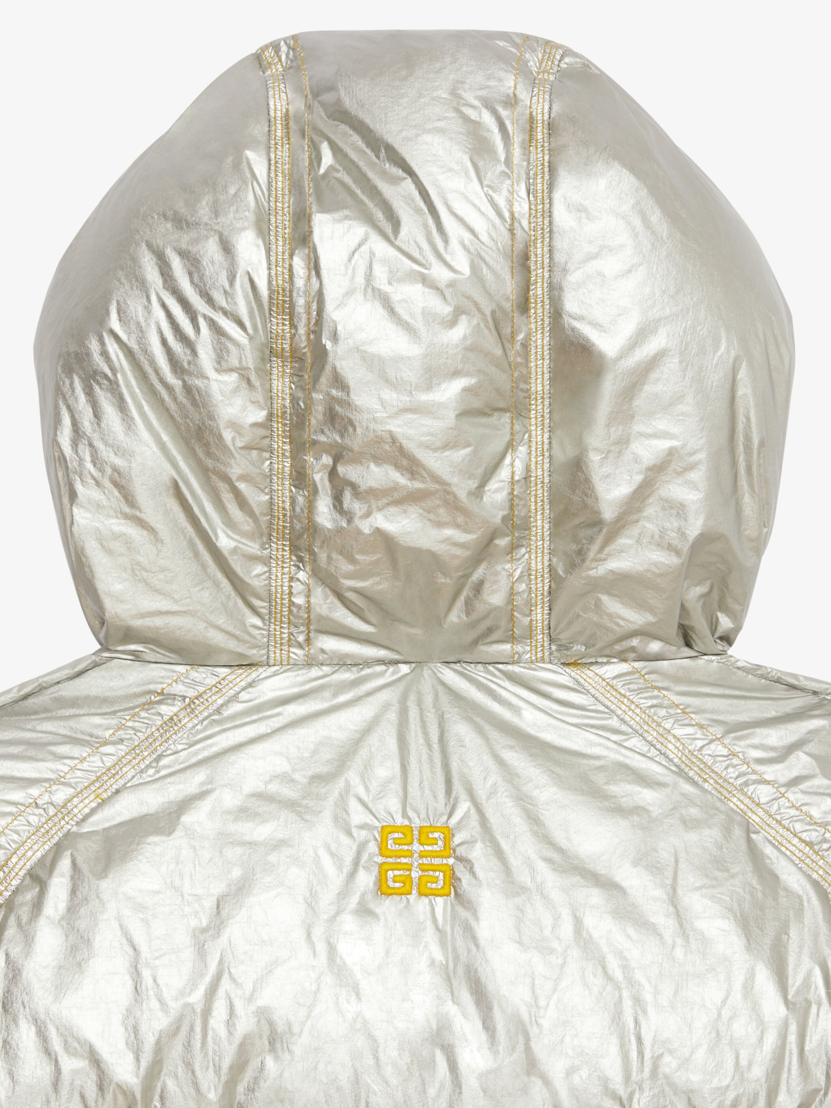 LAMINATED HOODED PUFFER - 6