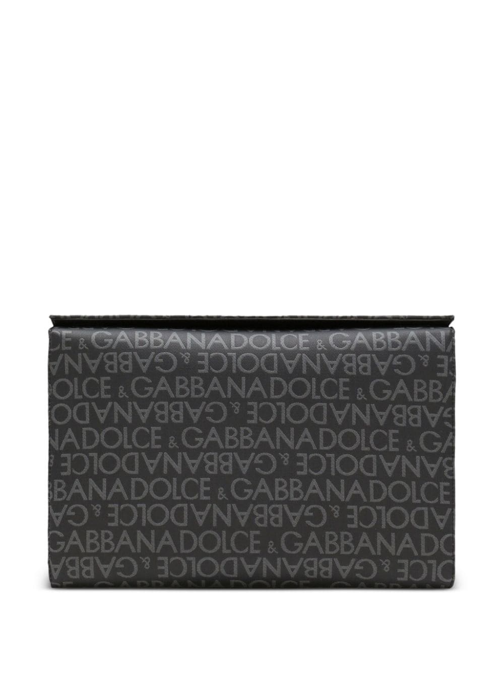 logo-print leather shoulder bag - 3