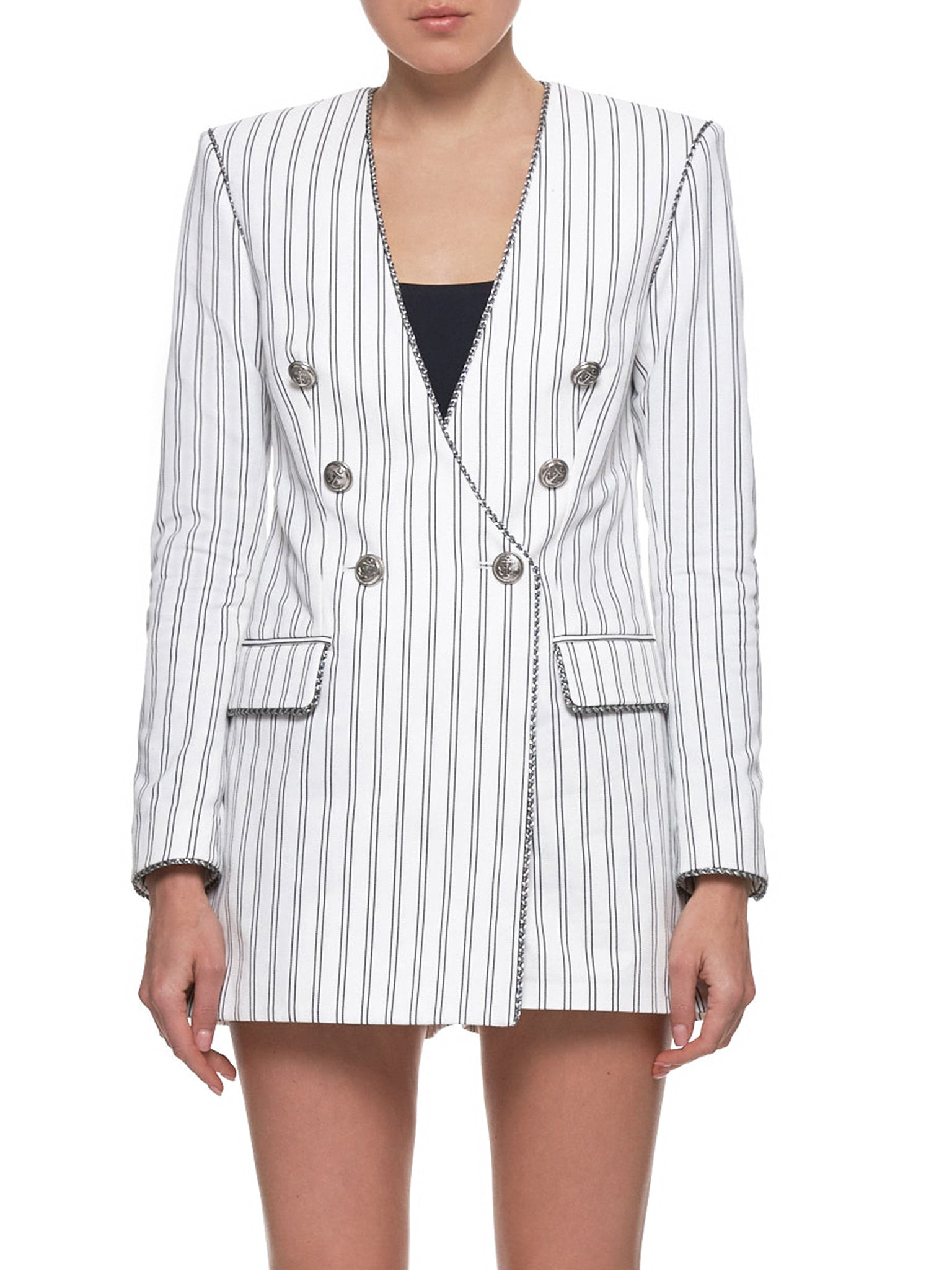 Striped Tailored Jumpsuit - 4