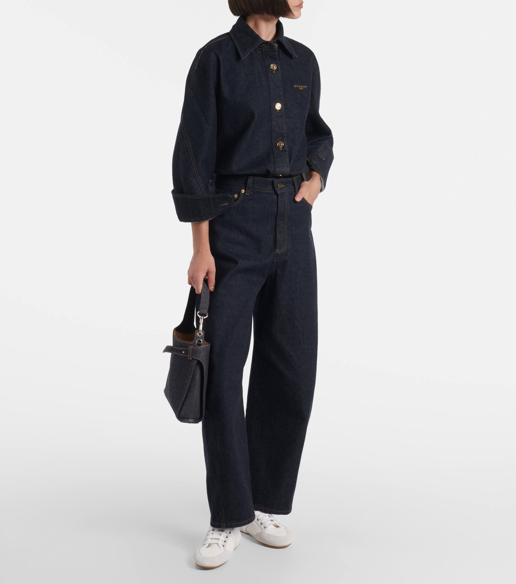 Slim suede-trimmed sneakers - 3