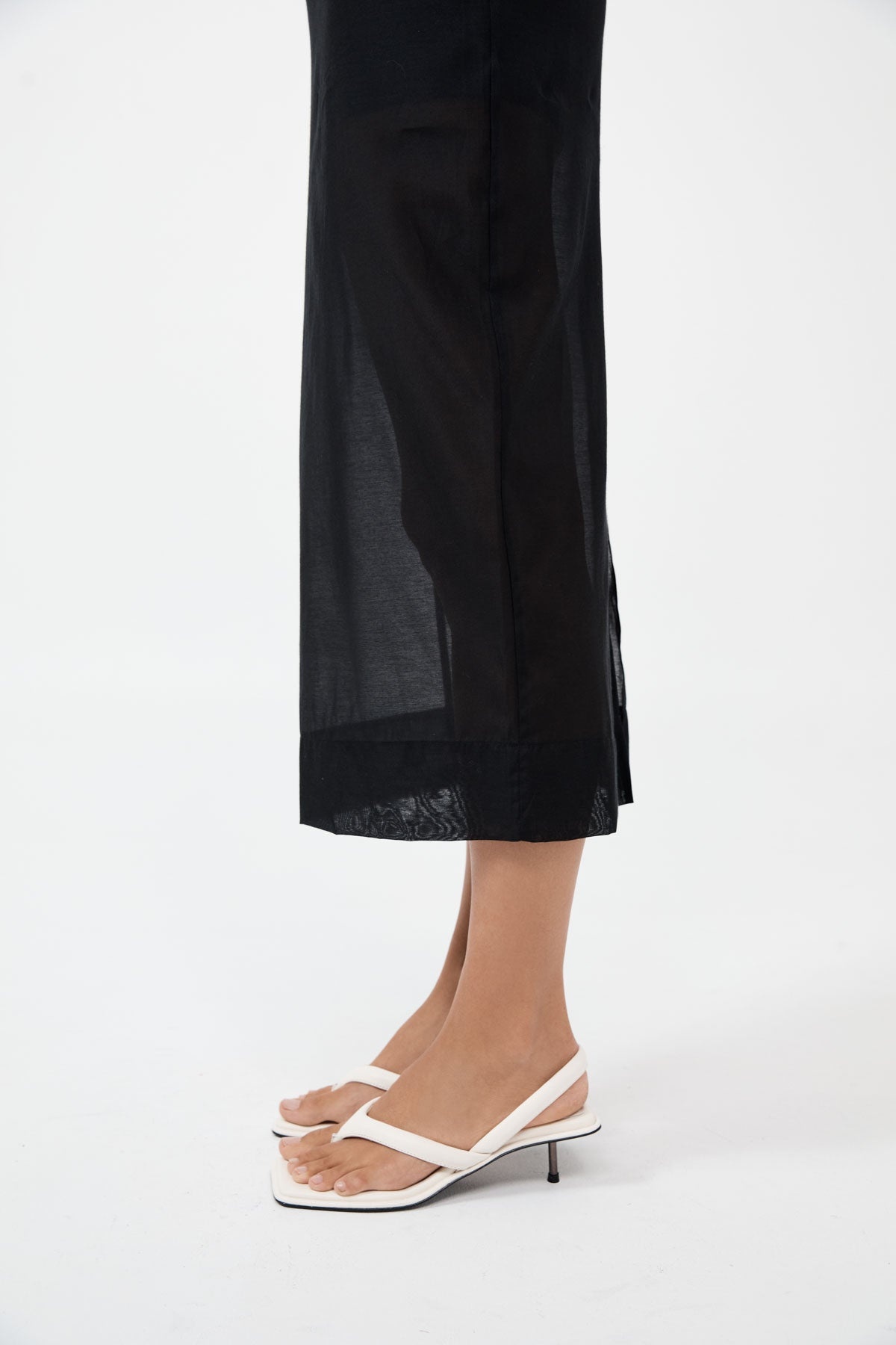Sling Back Thong Heel - Tofu - 3