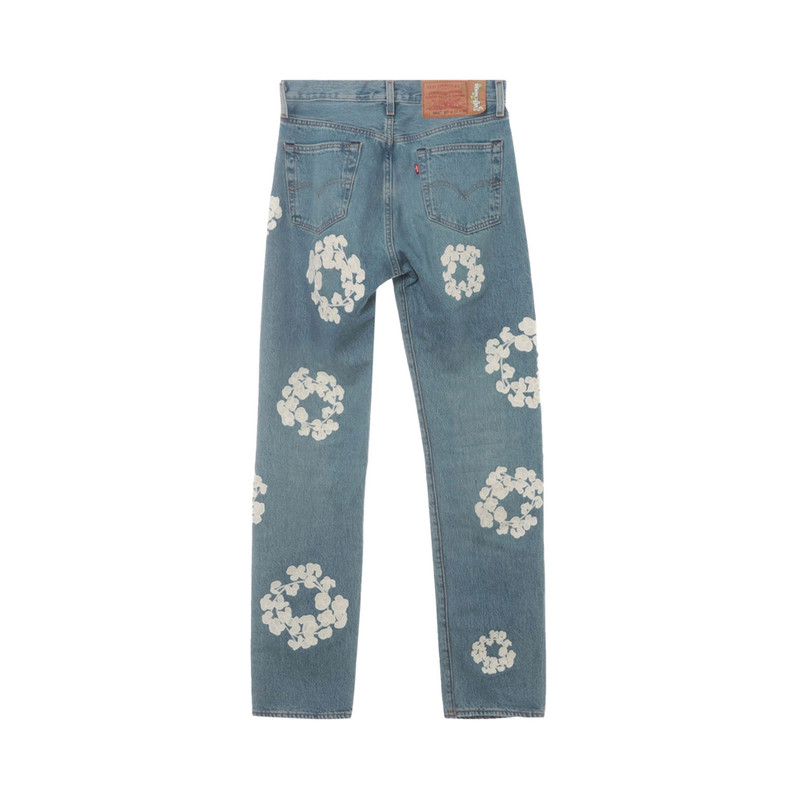 Levi's Levi's x Denim Tears Logo Japan Embroidered Denim Jeans 'Blue' outlook