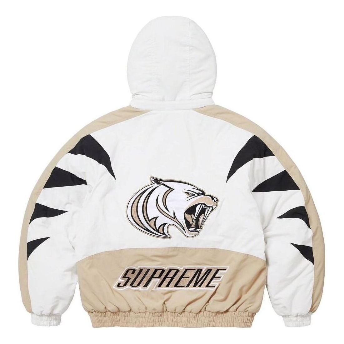 Supreme Wildcat Sideline Puffer Jacket 'White Black Beige' SUP-FW23-231 - 2