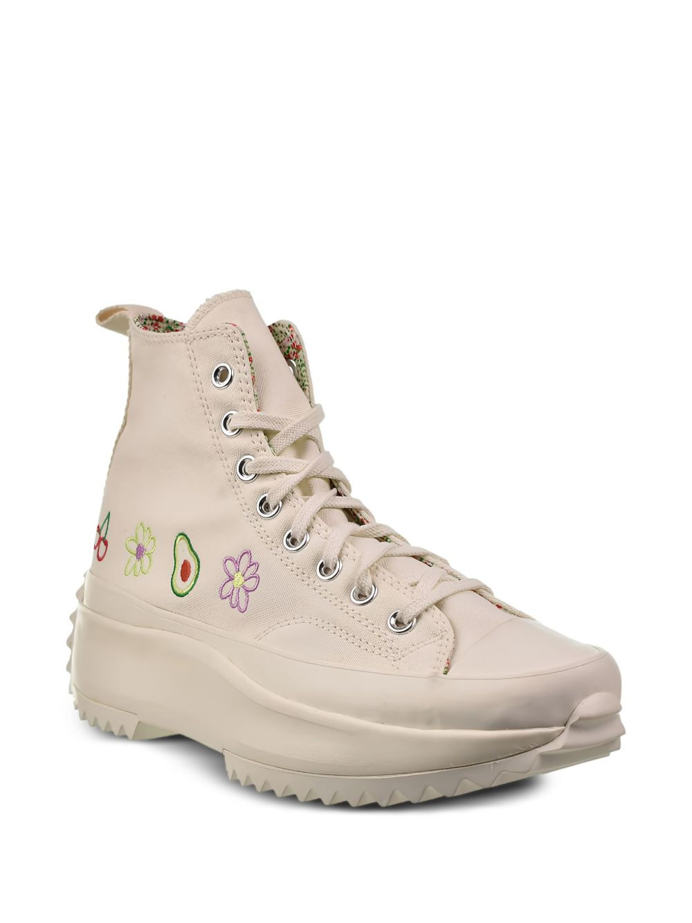 Run Star Hike Platform Hi "Embroidered Fruits & Florals - Beige" sneakers - 2
