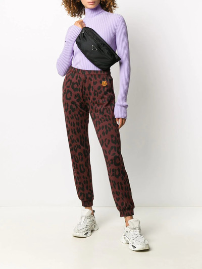 KENZO leopard print track pants outlook