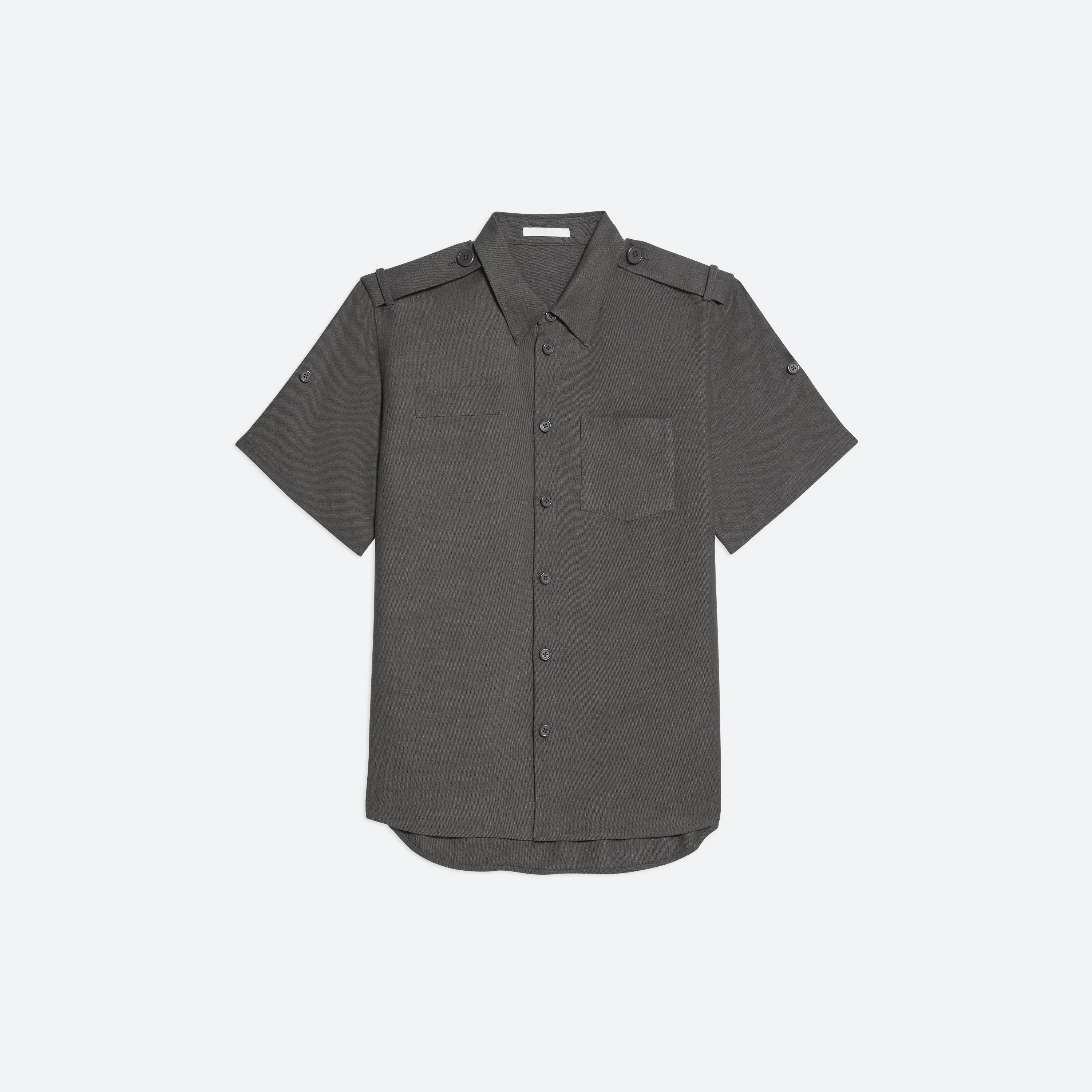 LINEN EPAULET SHIRT - 1