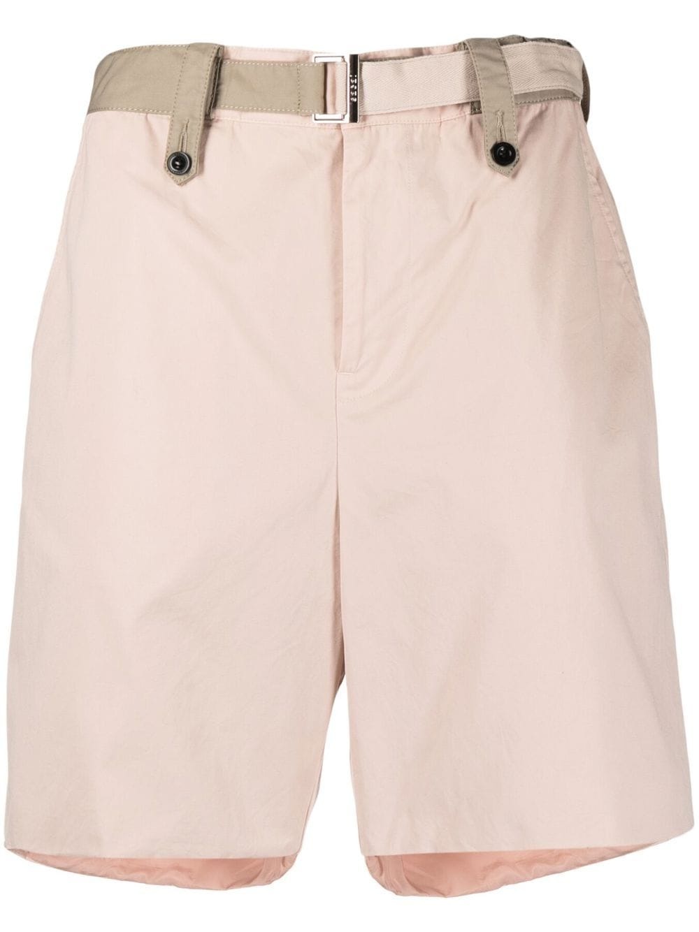 belted-waist bermuda shorts - 1