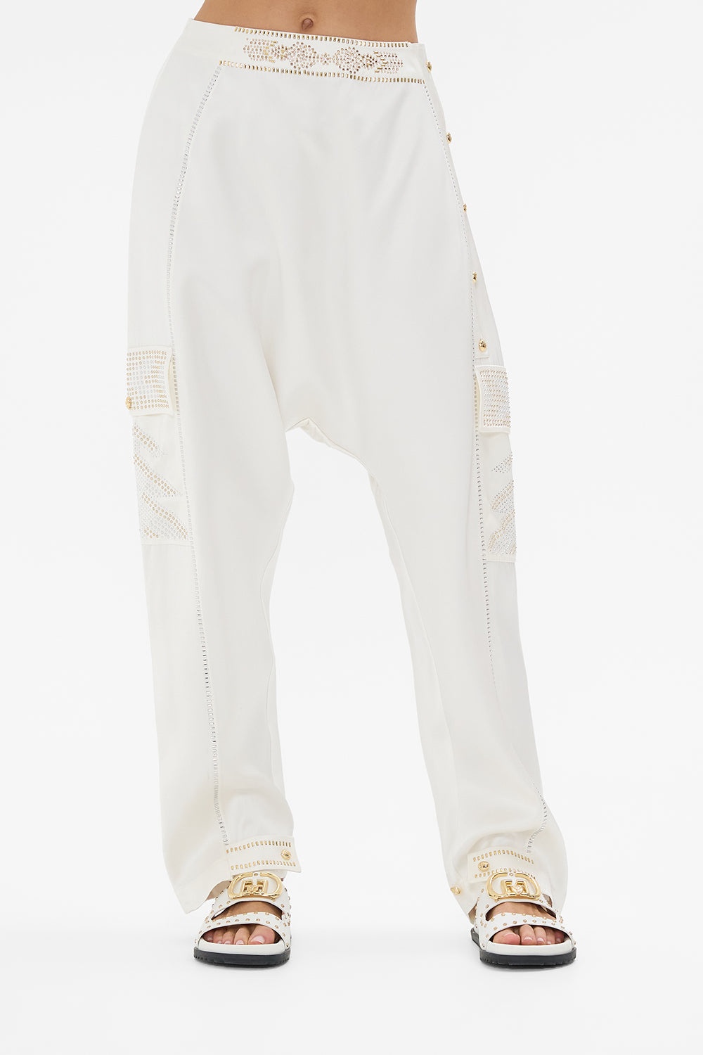 HAREM PANT WITH SIDE SNAPS - 5