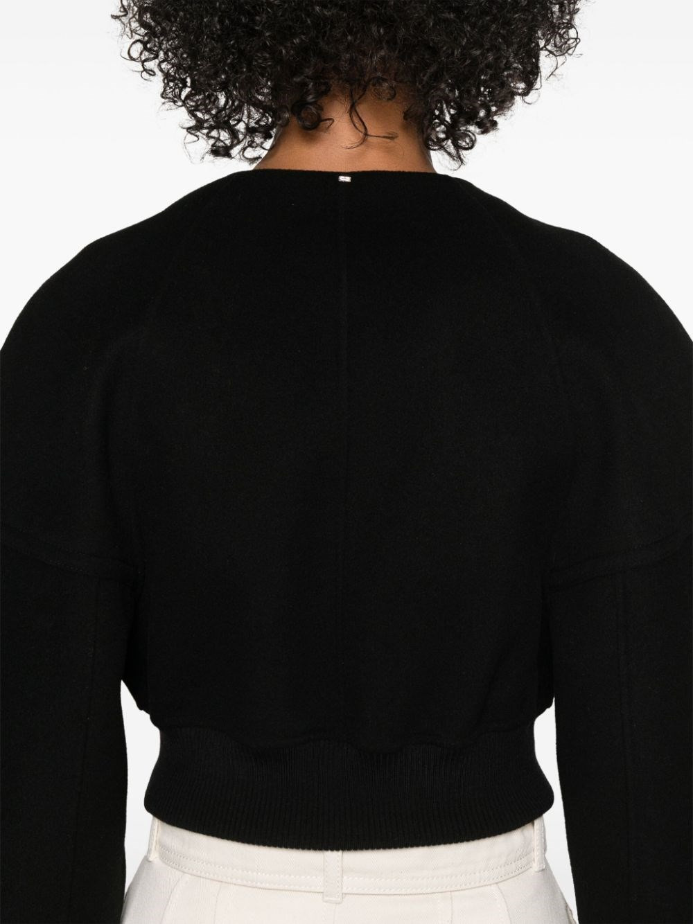 Wool cropped jacket - 5