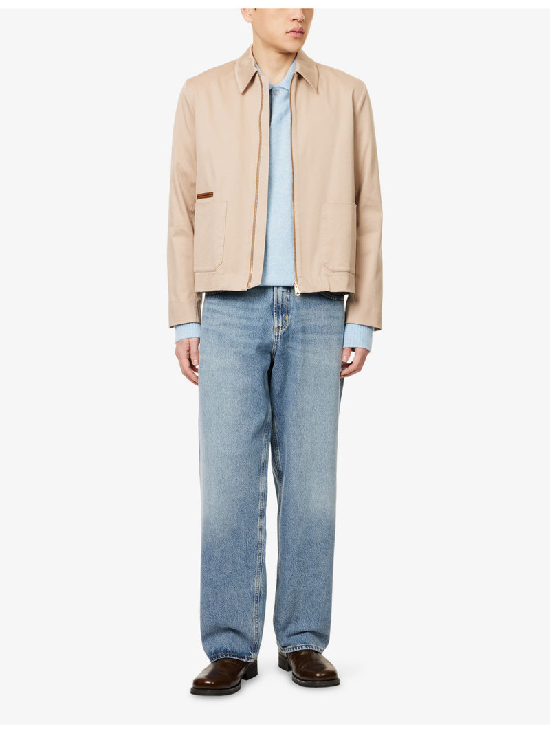 SIMKHAI Davis Relaxed-Fit Cashmere-Blend Polo Jumper outlook