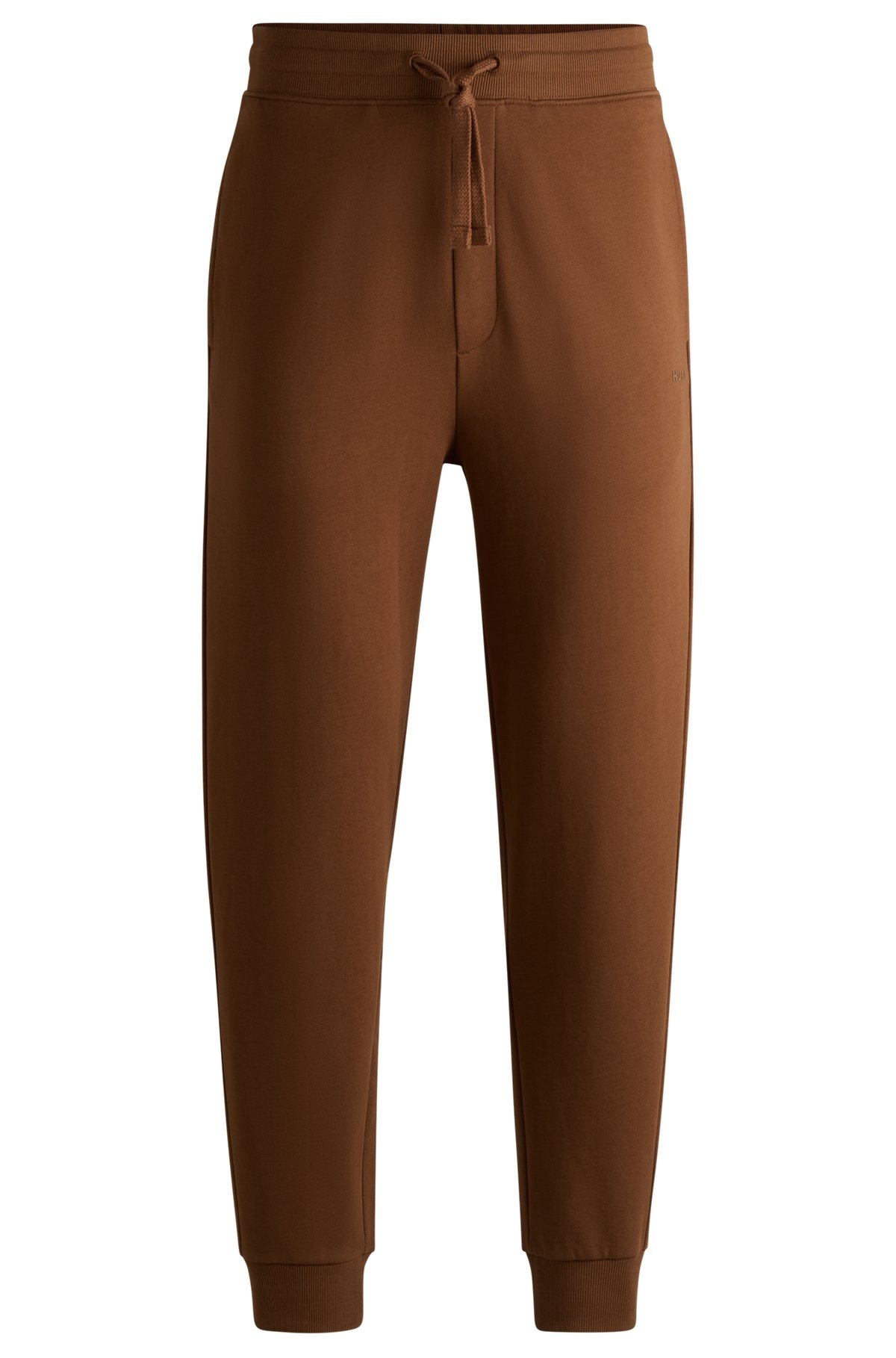 COTTON-TERRY TRACKSUIT BOTTOMS WITH LOGO PRINT - 1