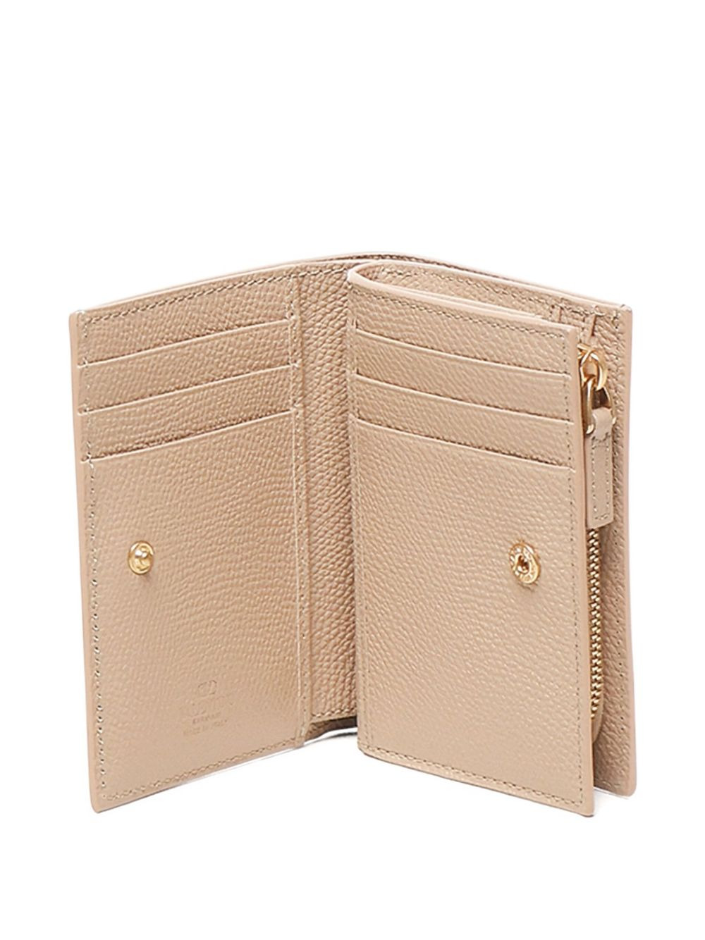 logo-plaque leather wallet - 4