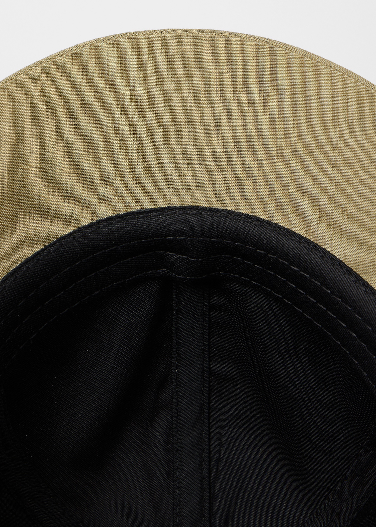 Women's Light Khaki Linen Bow Cap - 3