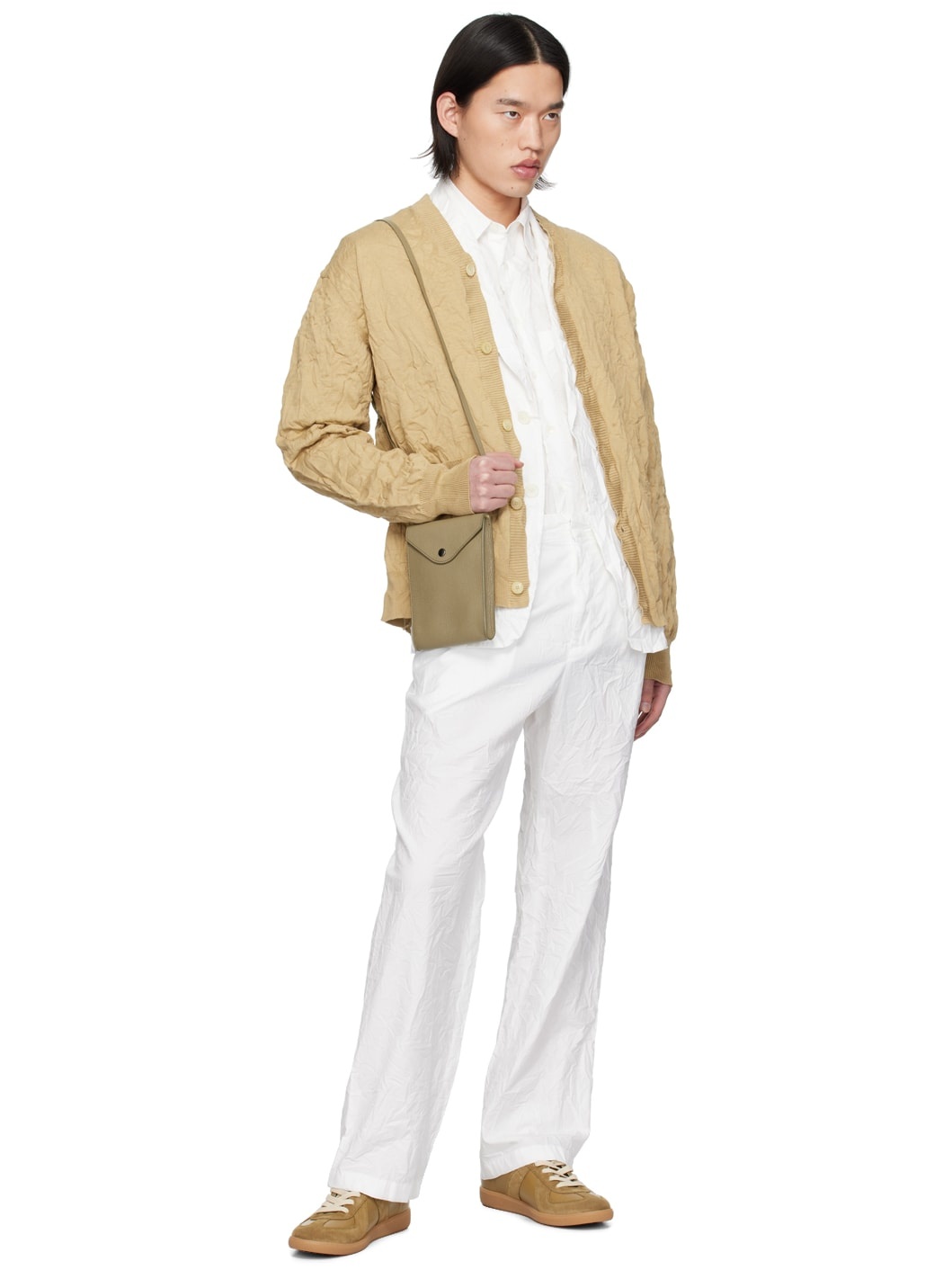 Beige Button Cardigan - 4