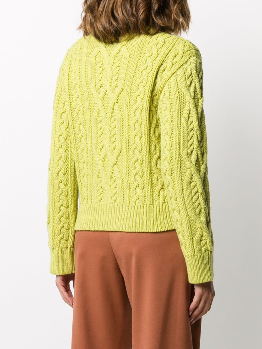 cable-knit roll-neck jumper  - 4