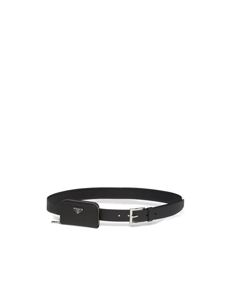 Saffiano leather belt 1