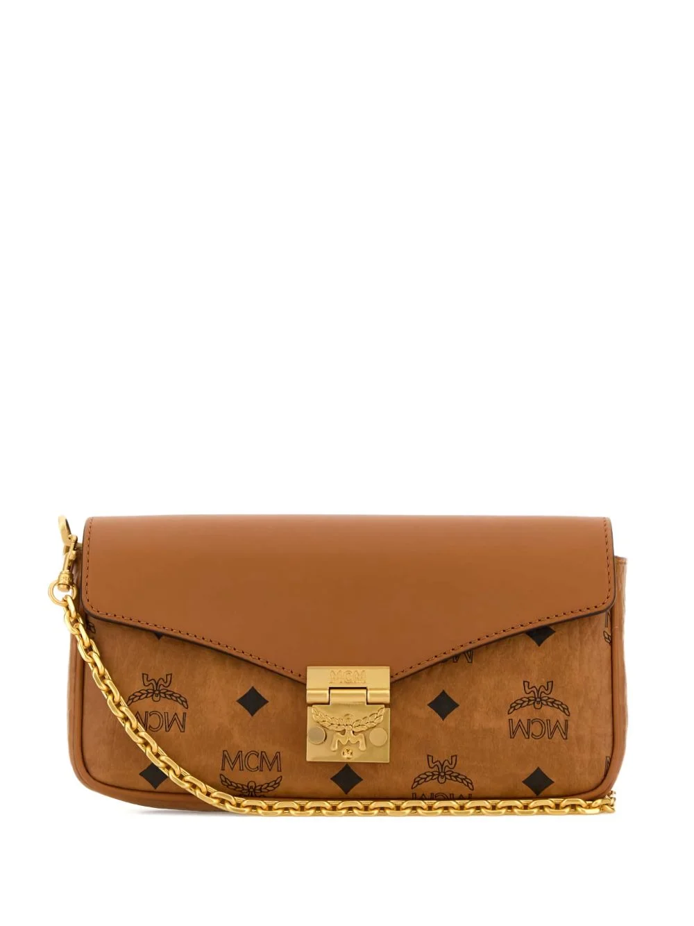mini Tracy logo chain leather cross body bag - 1