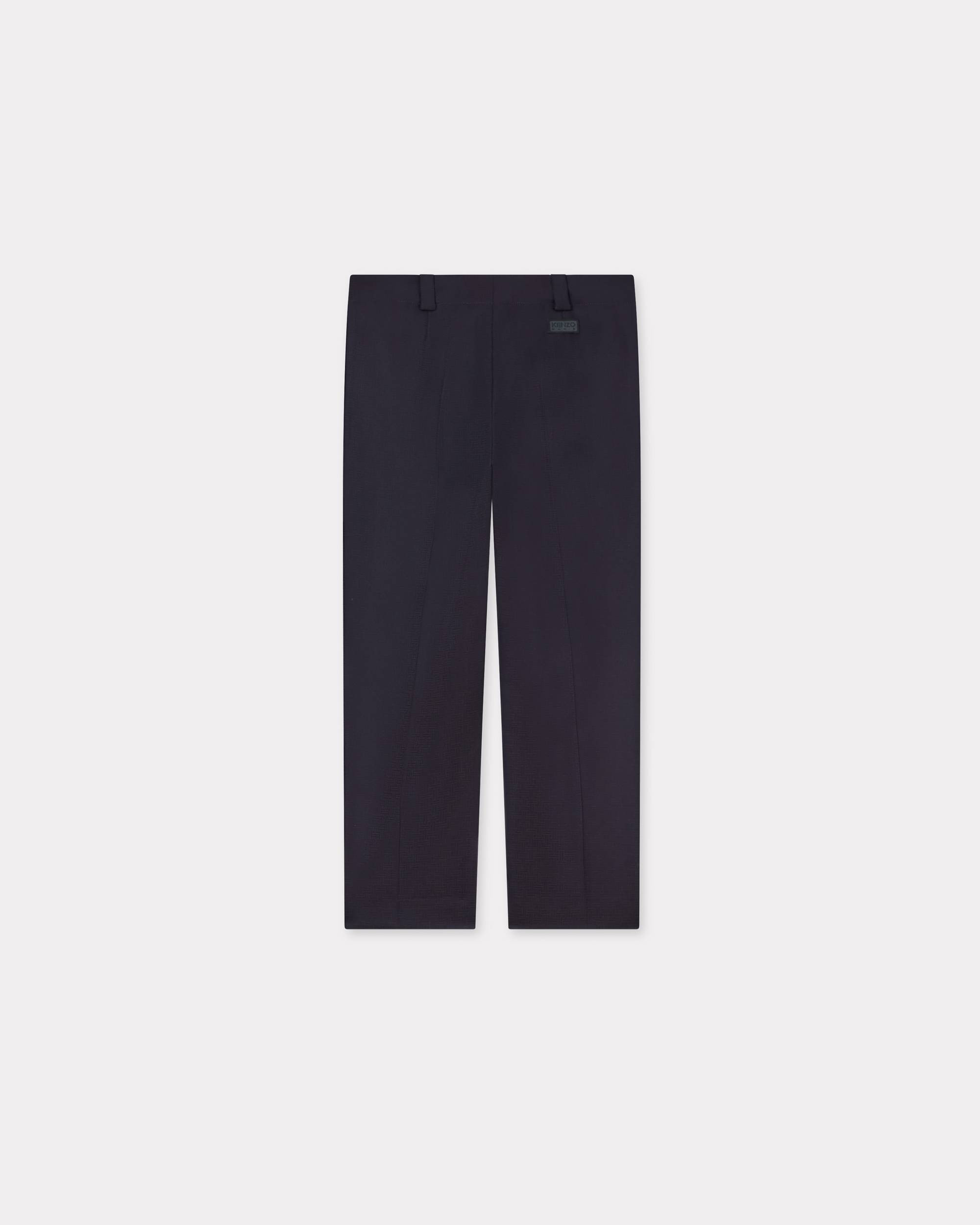 'KENZO Weave' cropped pants in wool jacquard - 2