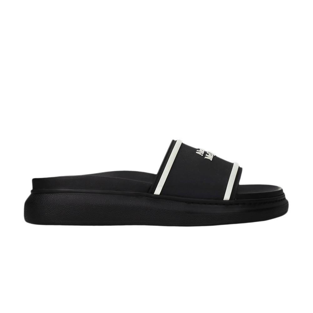 Alexander McQueen Wmns Oversized Hybrid Signature Slide 'Black White' - 1