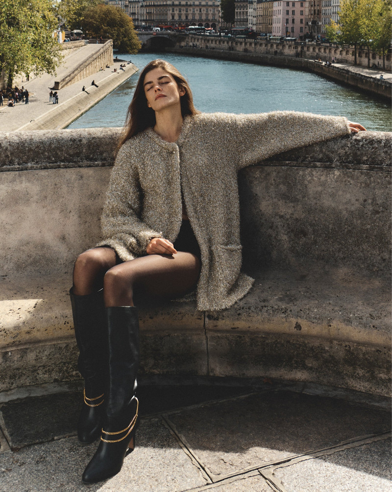 VERONICA BEARD ROZAN METALLIC KNIT JACKET outlook