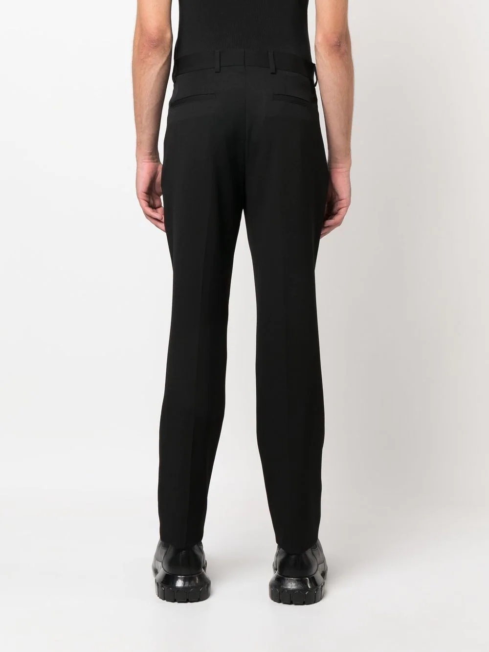 mid-rise slim-cut trousers - 4