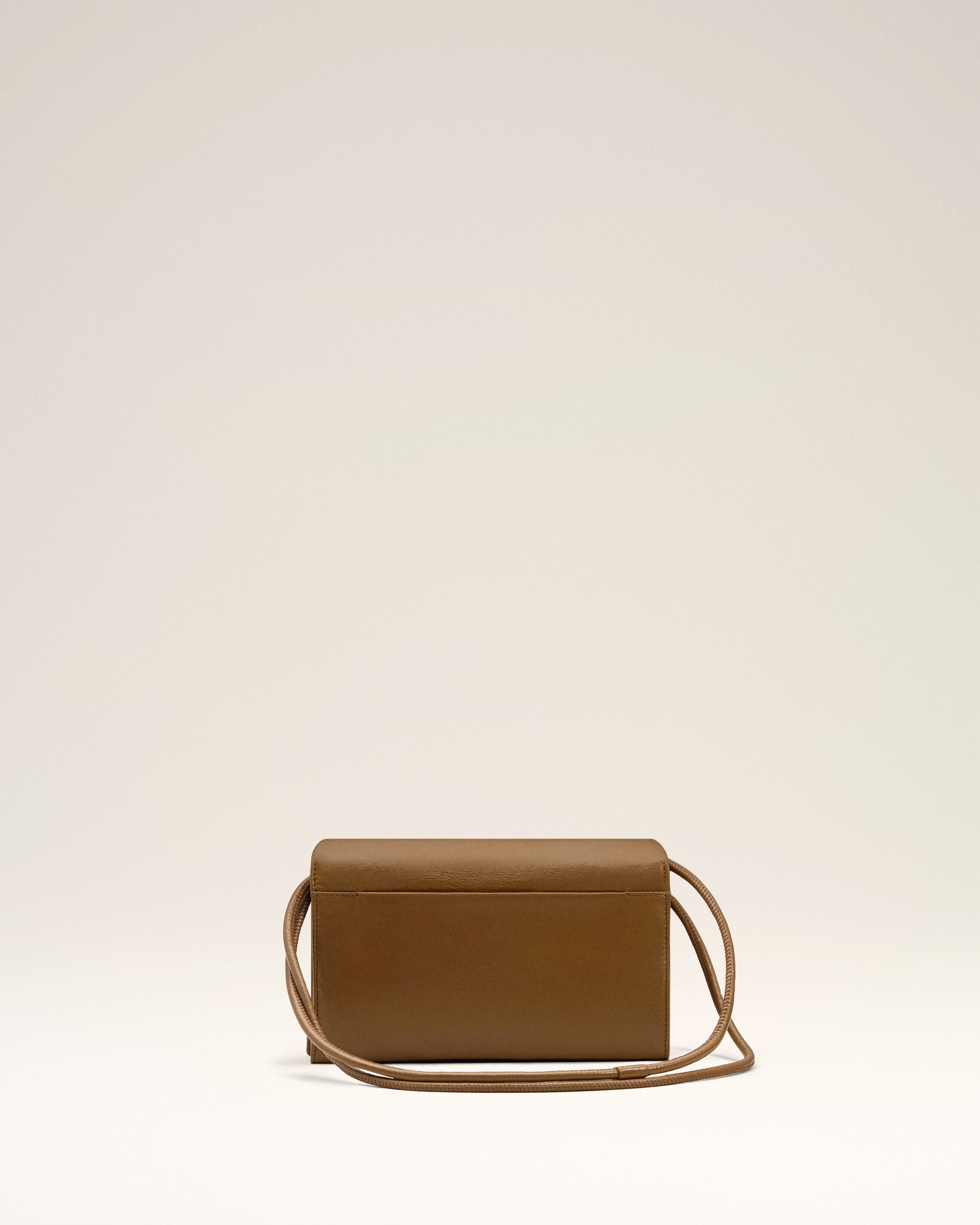 BROWN SMOOTH LEATHER VOULEZ VOUS WALLET STRAP - 4