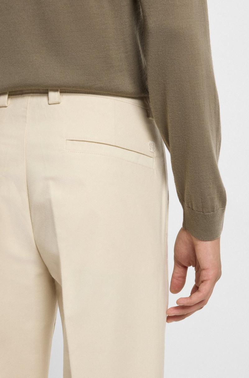 STRAIGHT-FIT TROUSERS IN COTTON-BLEND TWILL 5