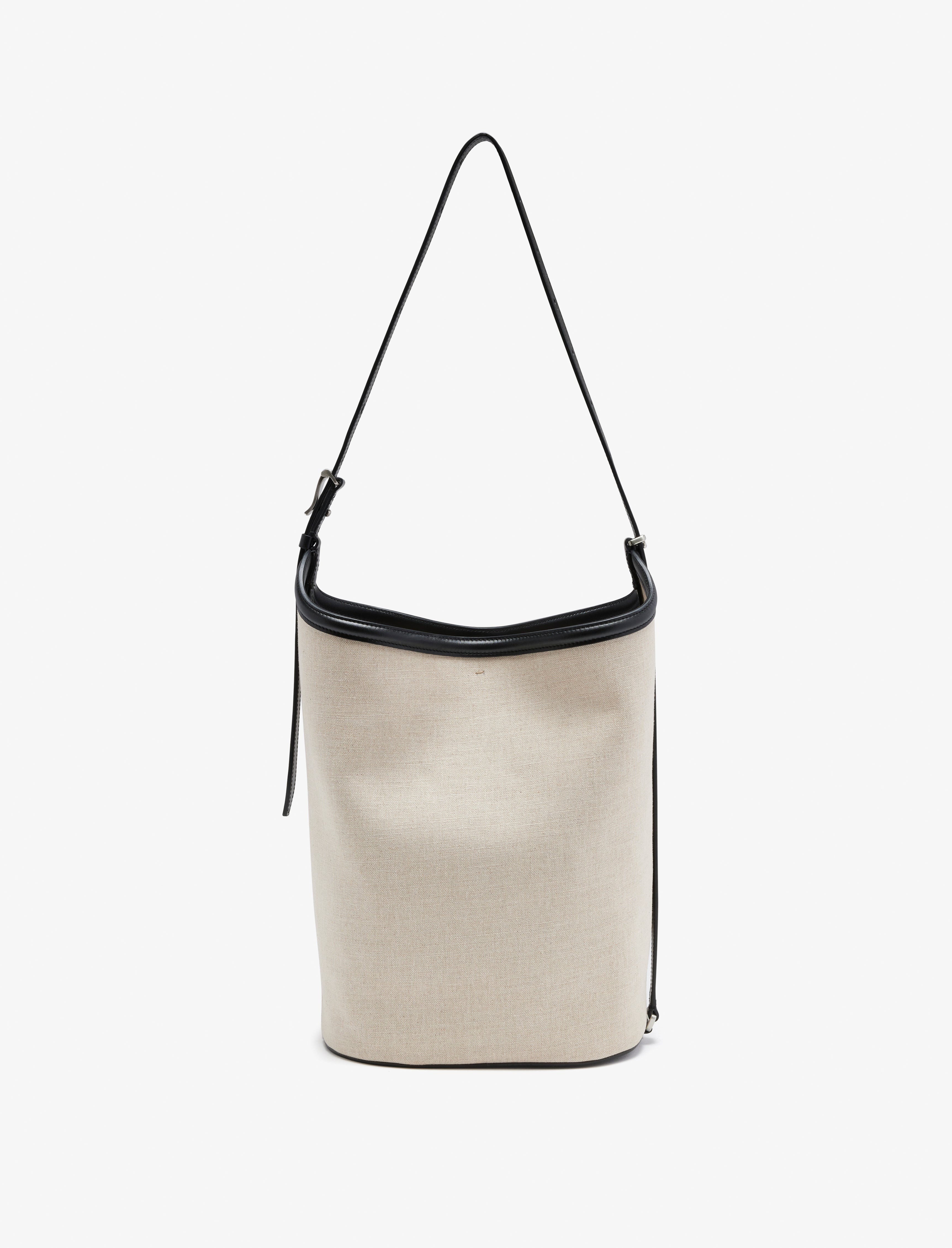Brant Bucket Bag in Natural Linen - 3