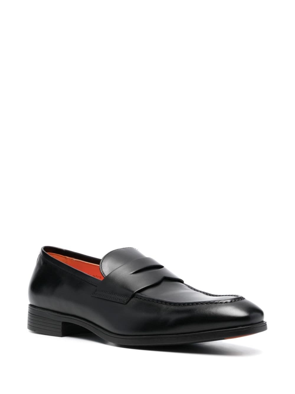 polished leather penny loafers - 2