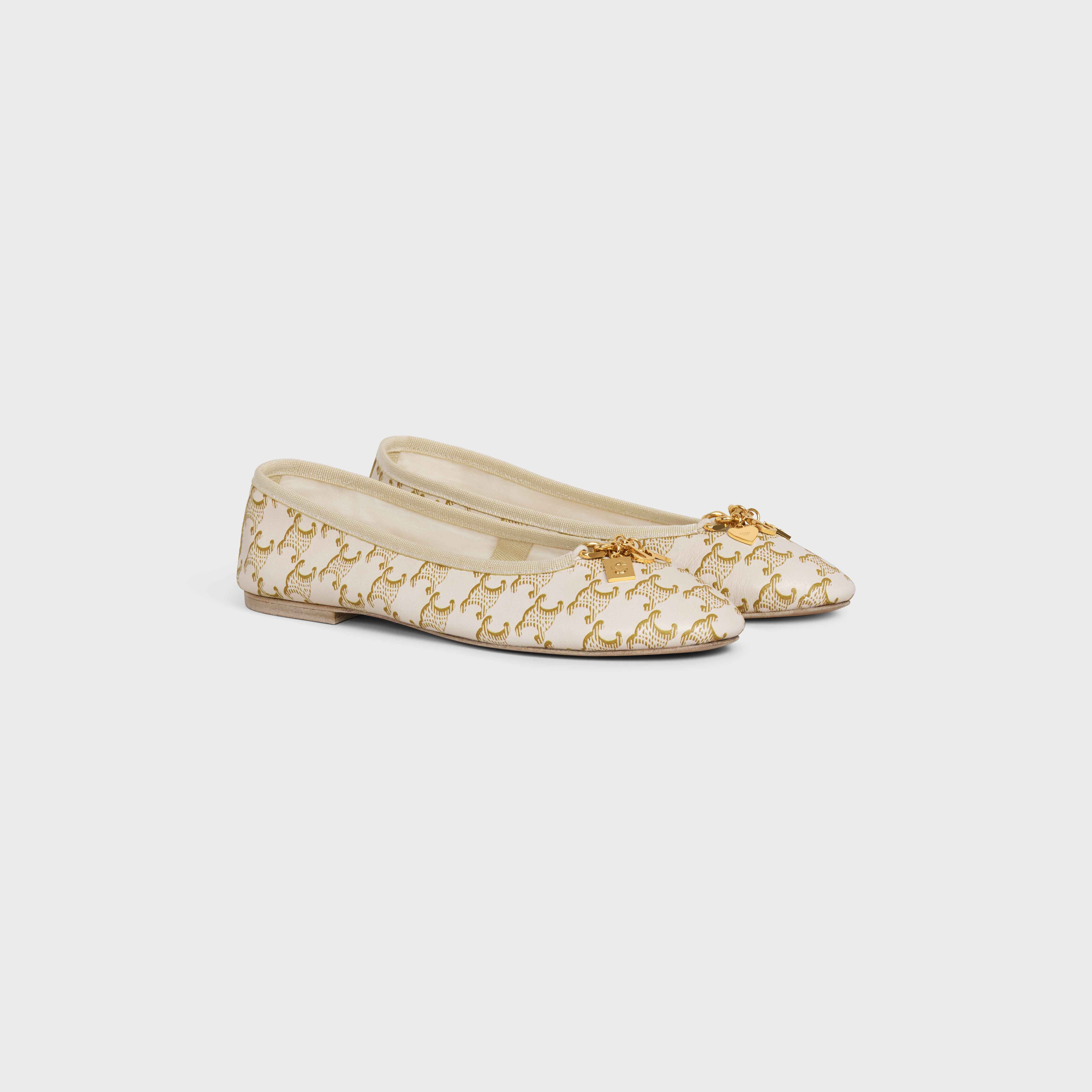 Les Ballerines Celine Ballerina with Charms in Triomphe Printed Lambskin - 2