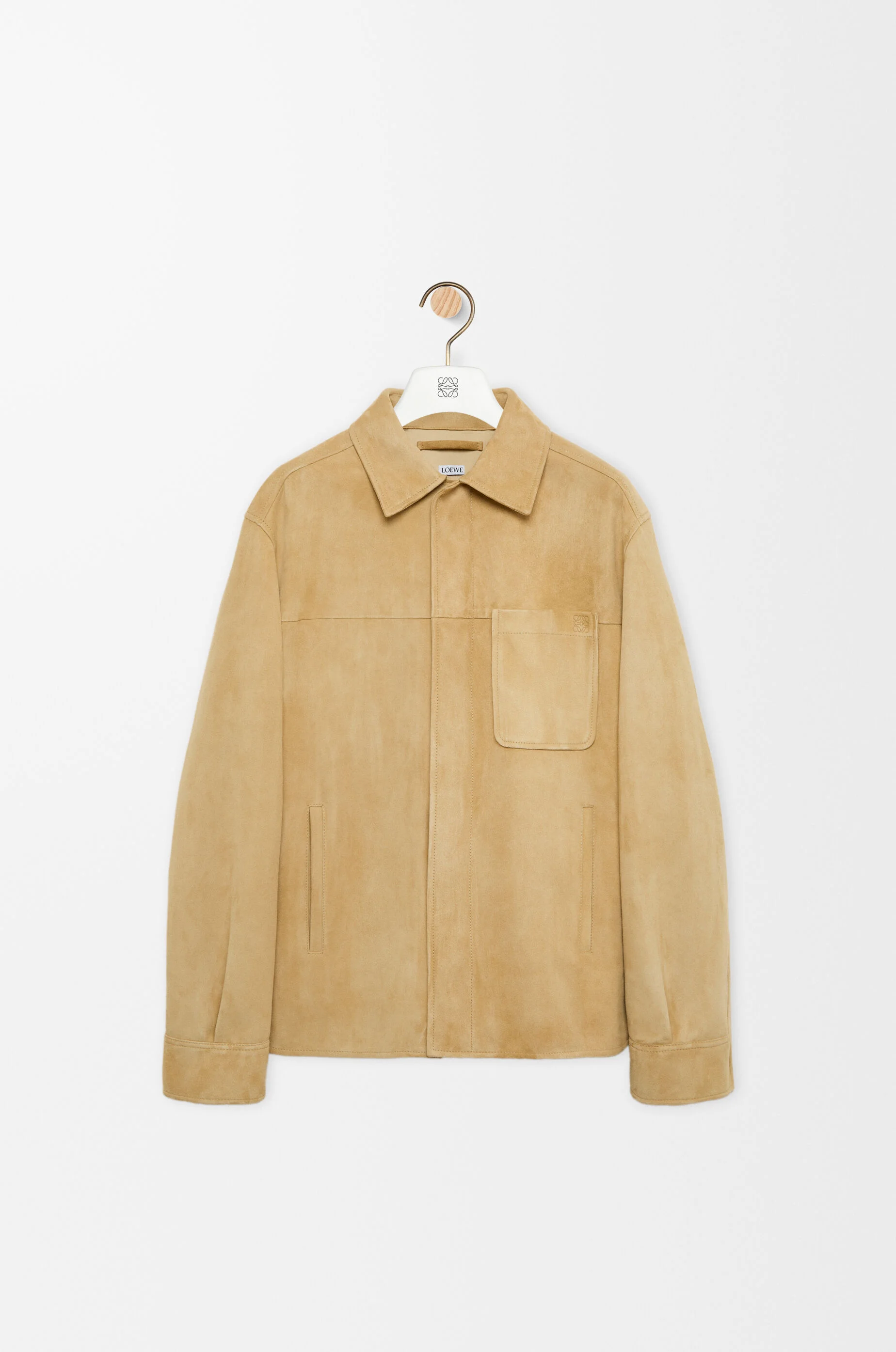 Overshirt in suede lambskin - 1