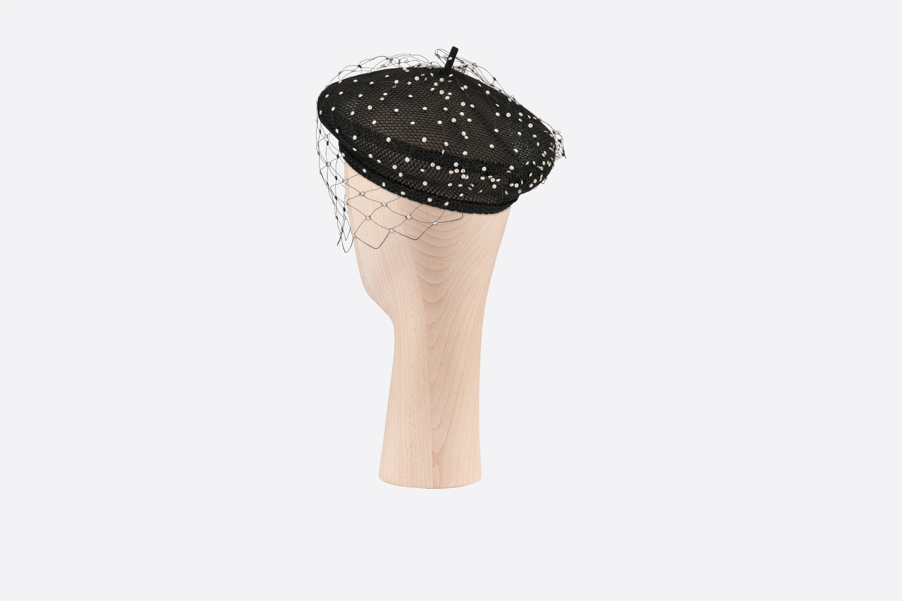 Dior Pearls Beret with Veil - 2