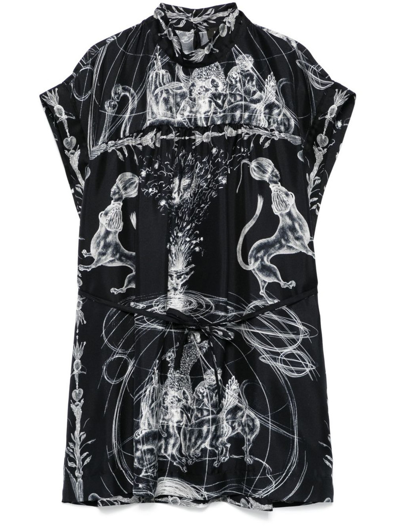 x Benni Bosetto printed silk blouse 1