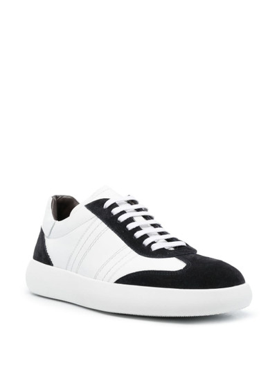Brioni panelled low-top leather sneakers outlook