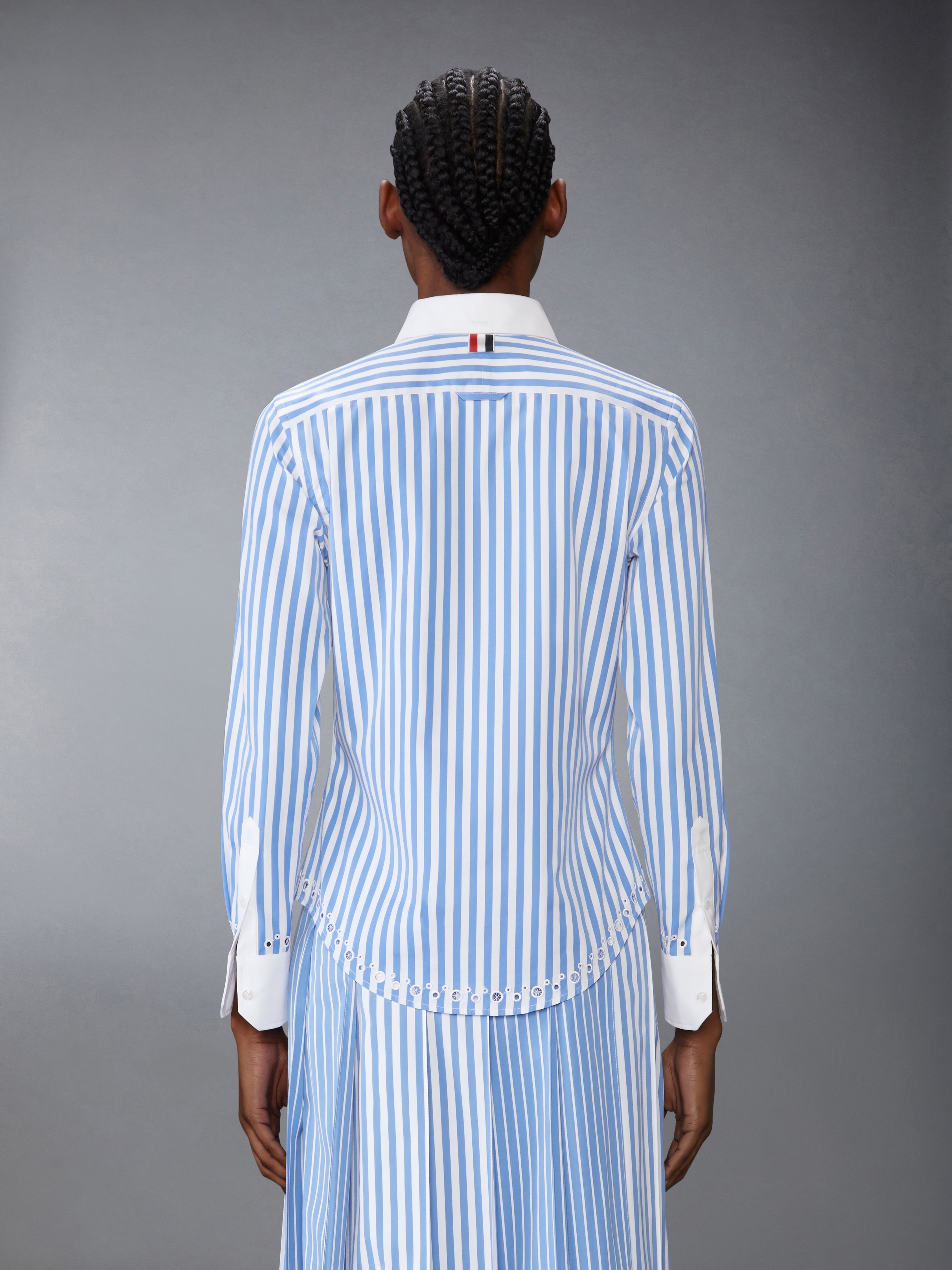 AWNING STRIPED POPLIN CLASSIC LONG SLEEVE SHIRT - 4