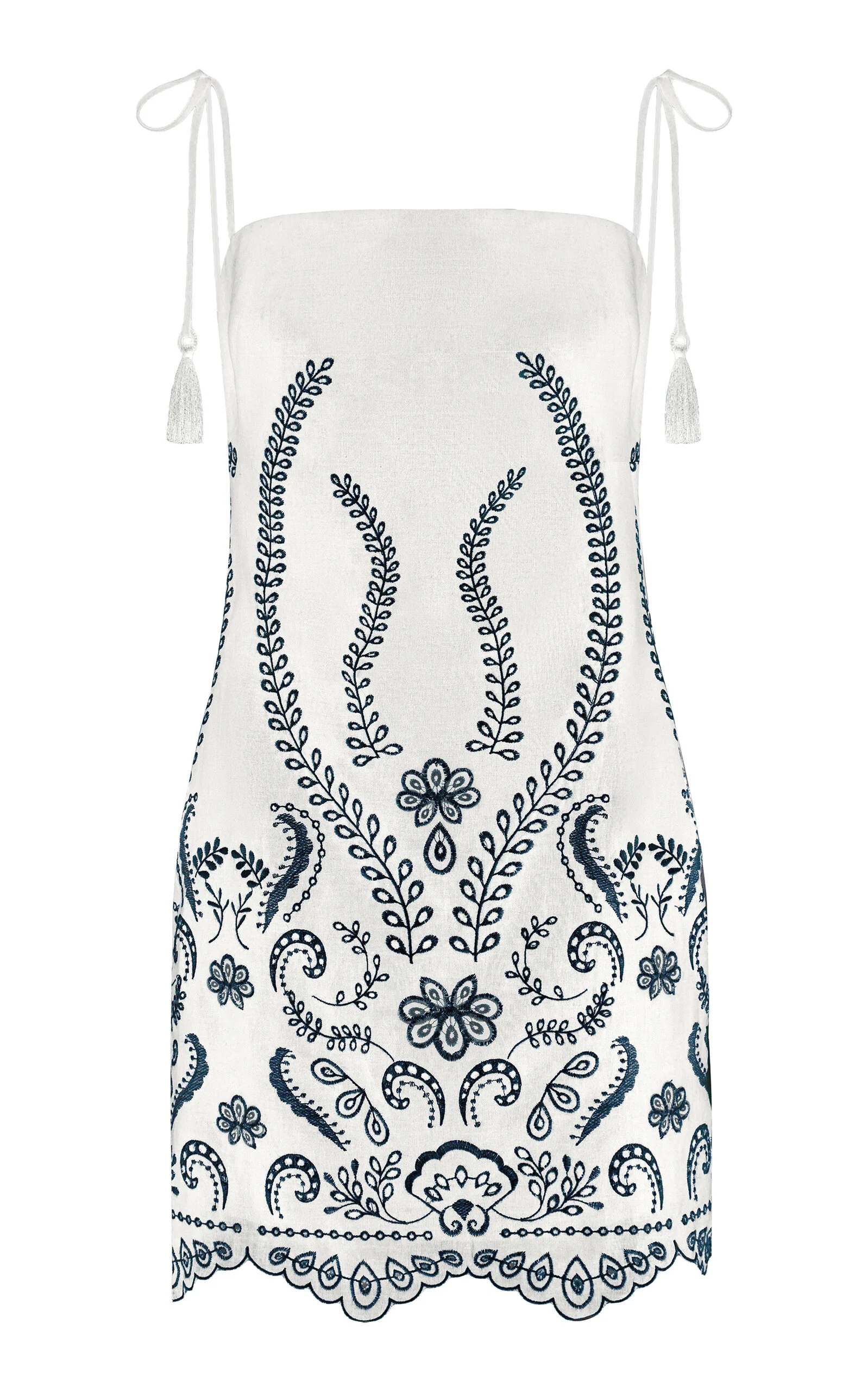 Exclusive Luz Nace Eyelet Linen Mini Dress off-white - 1