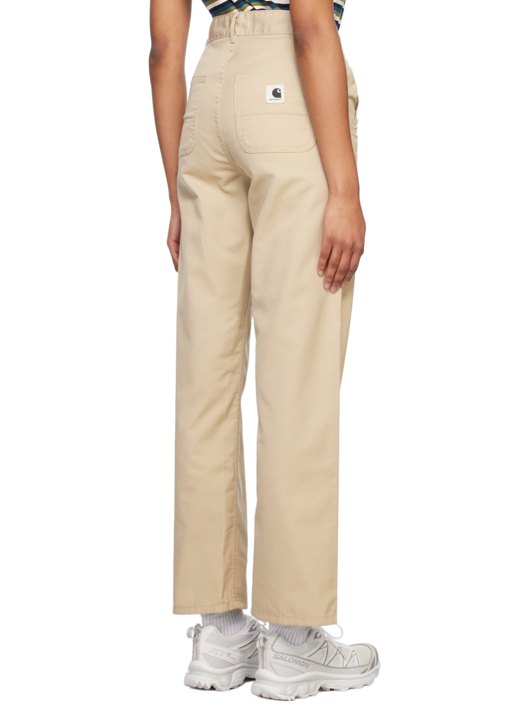 Beige Simple Trousers - 3