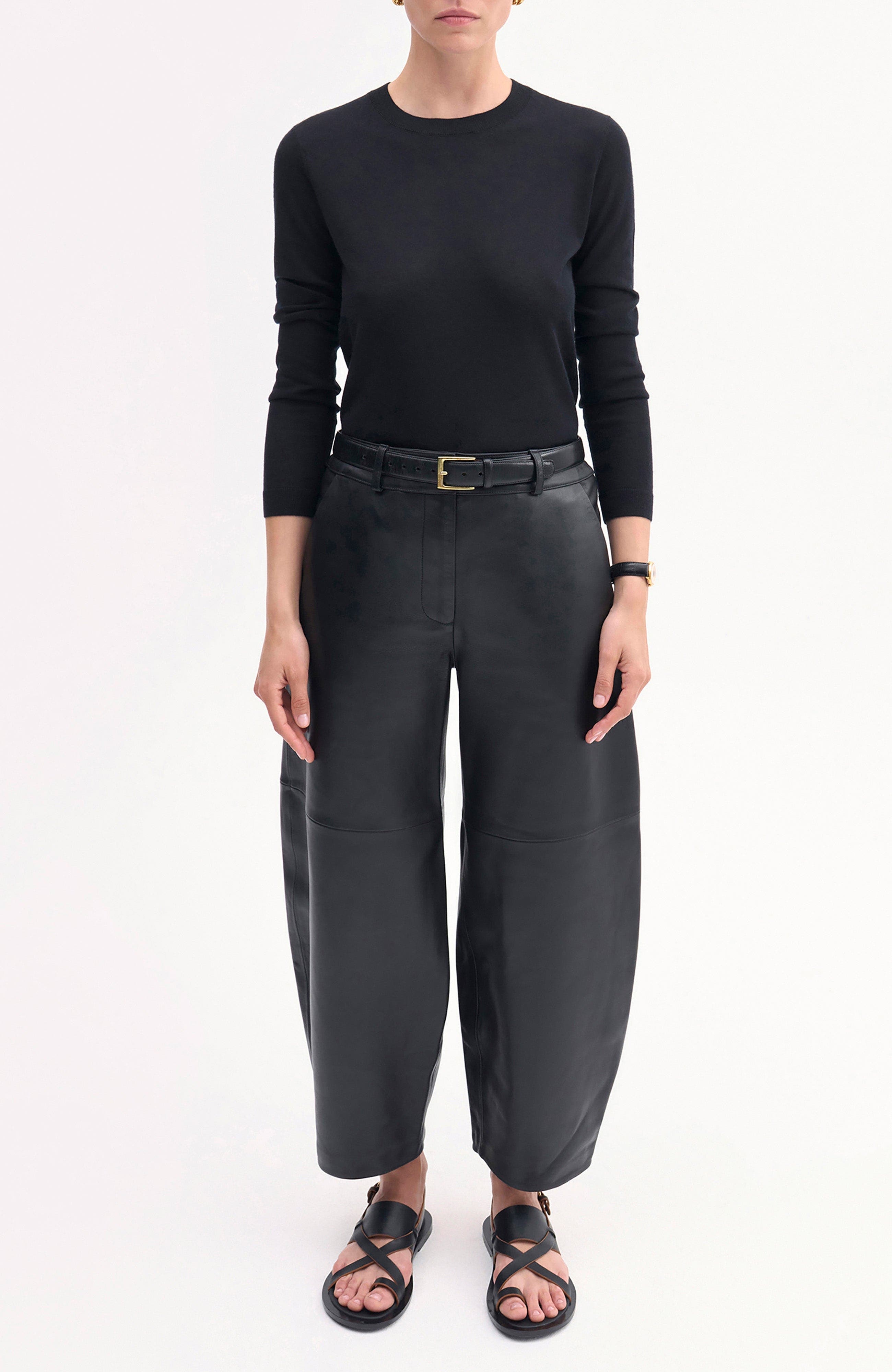 CO Long Sleeve Crew in Fine Cashmere in Black at Nordstrom - 1