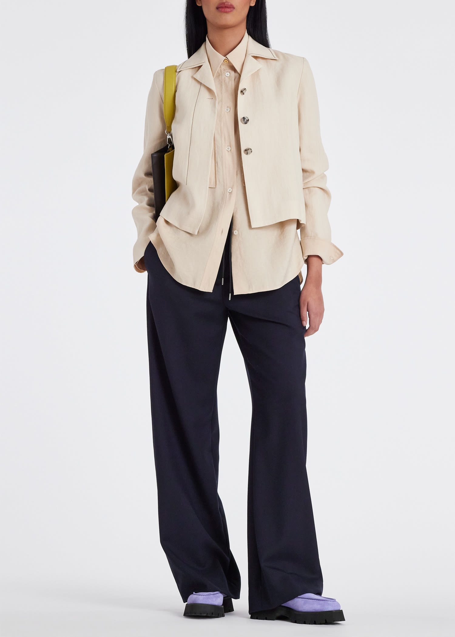 Linen Cropped Jacket - 8