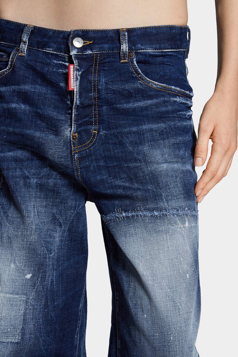 デニム・ジーパン Dsquared2 Traveler Dark White Line Jeans In Dark Blue Denim Dsquared2 Traveler Dark White Line Jeans In Dark Blue Denim