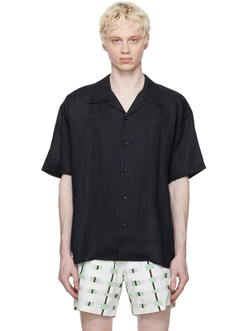 short-sleeve linen shirt - 1