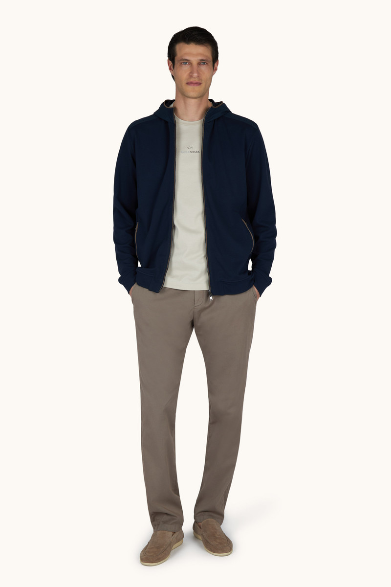 Paul & Shark X‑SOFT ZIP‑UP SWEATSHIRT IN VISCOSE WITH ALCANTARA® DETAILS outlook