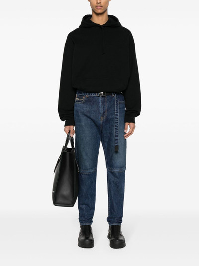 sacai belted tapered jeans outlook