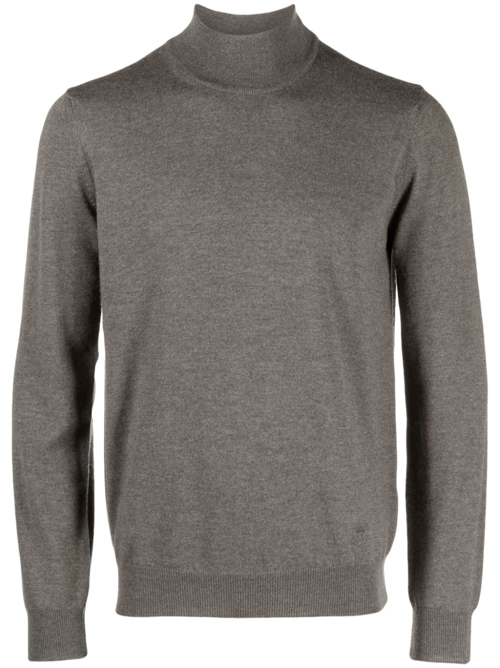 mock-neck virgin wool jumper - 1