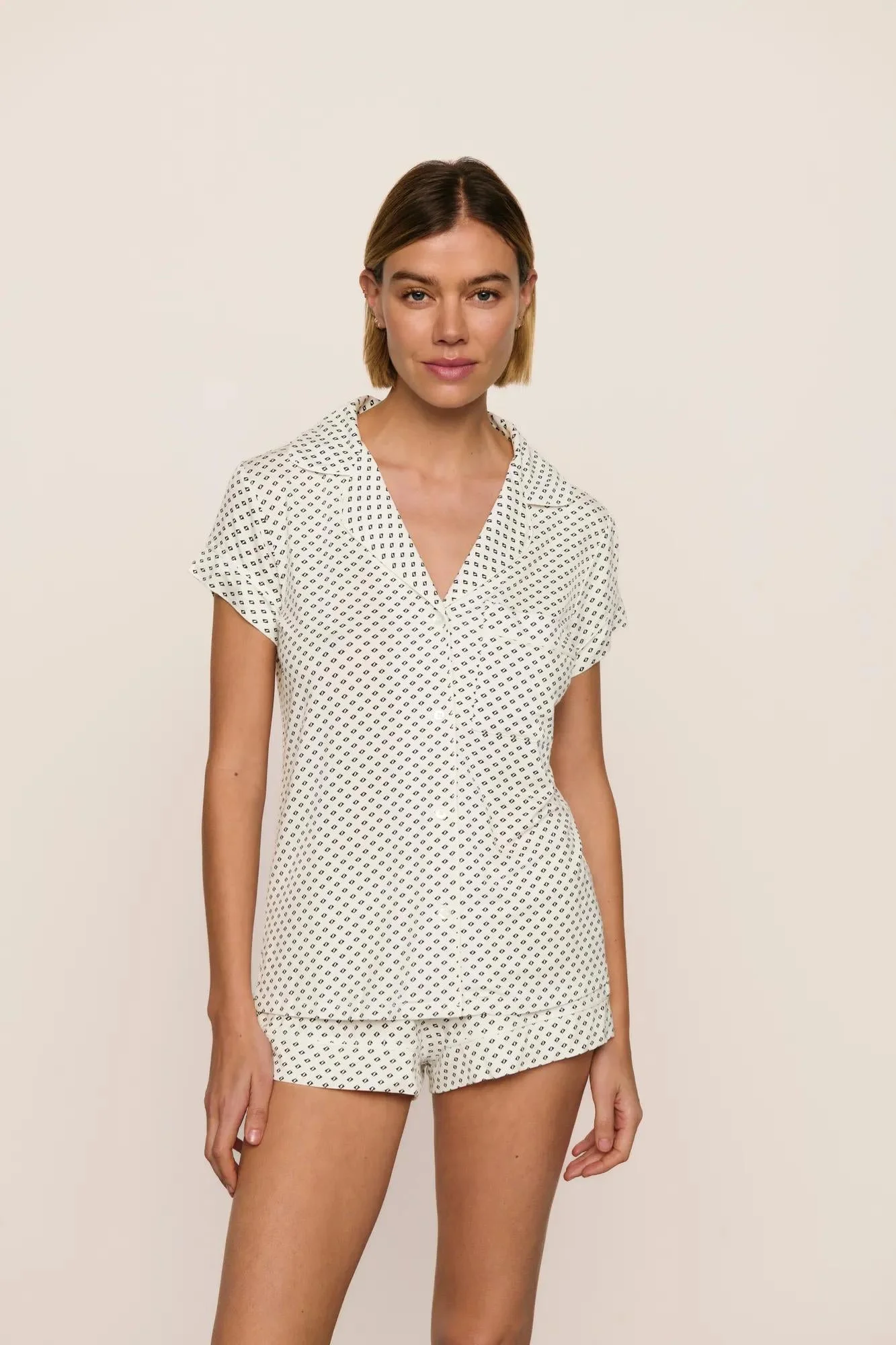 Gisele Printed TENCEL™ Modal Shortie Short PJ Set - 1