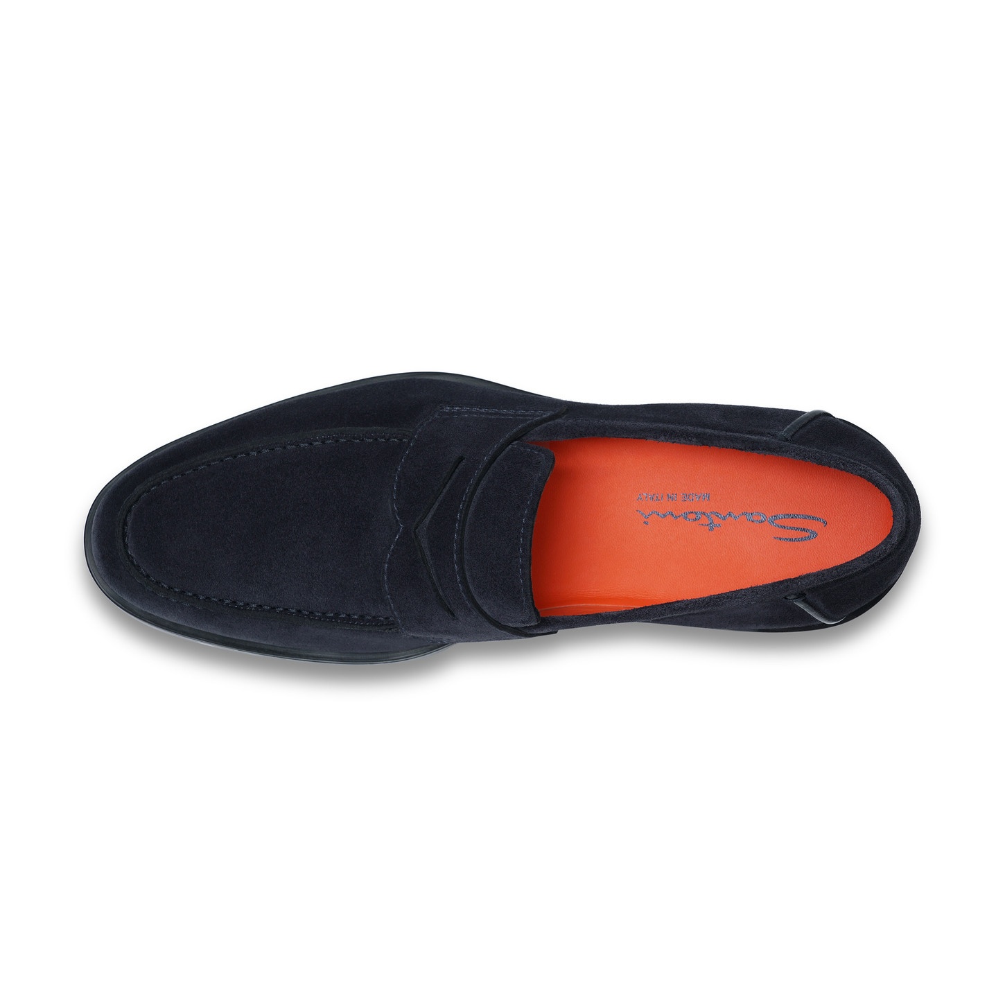 Men’s blue suede penny loafer - 4