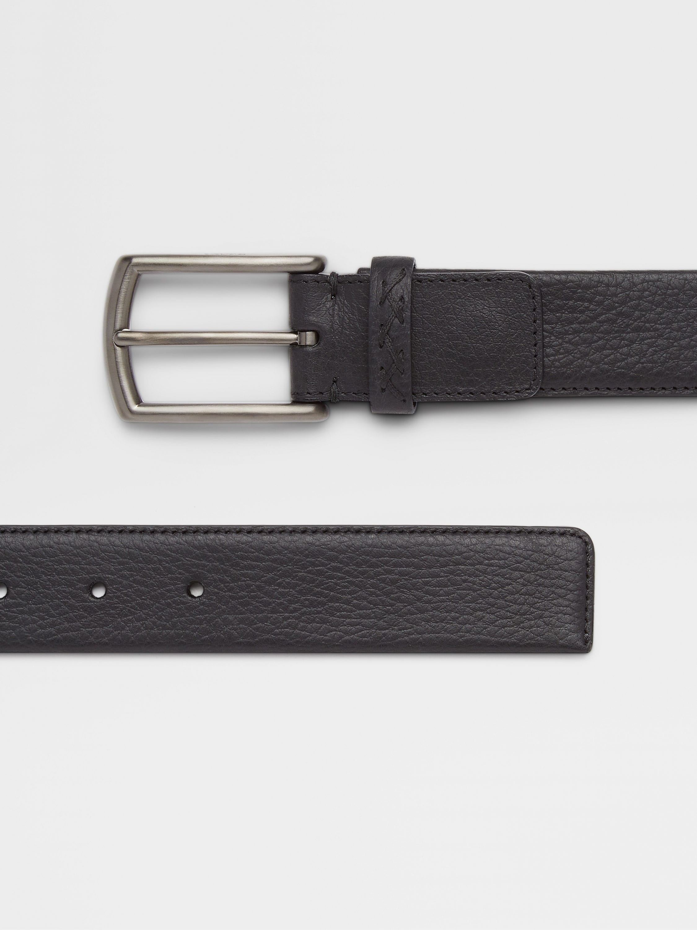 Zegna suede buckle belt - Blue