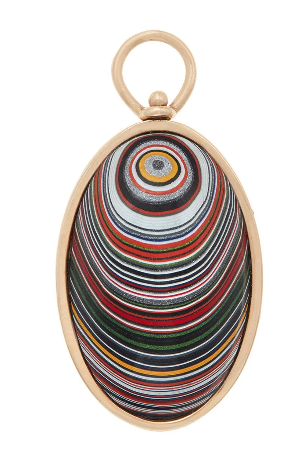 Fordite Large Oval Charm - 1