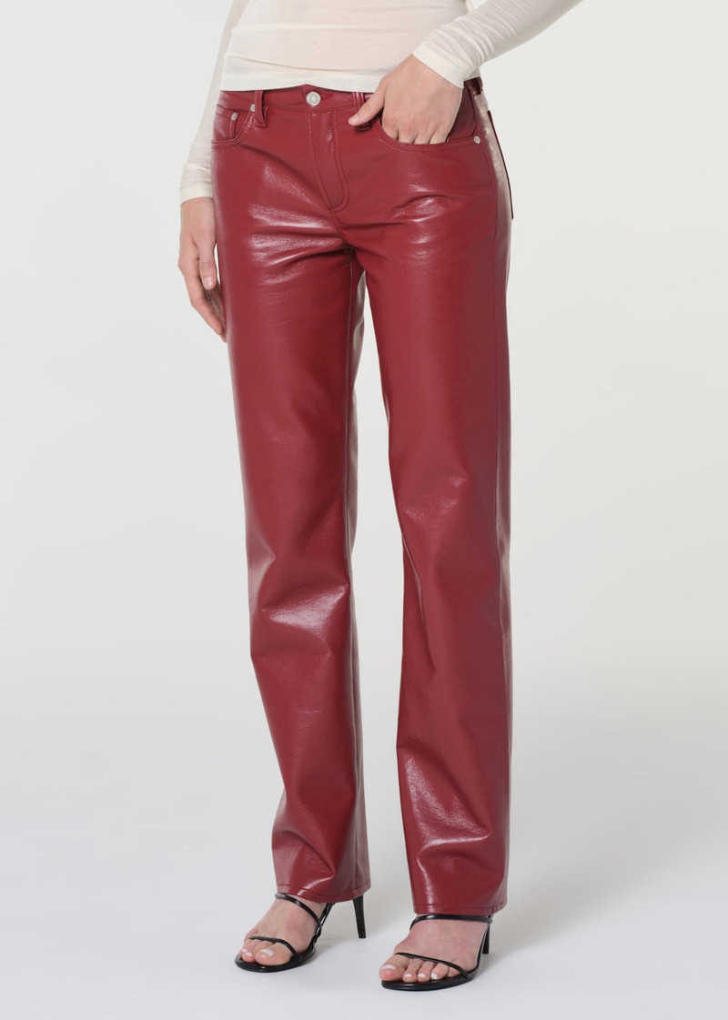 LOW RISE SLIM (RECYCLED LEATHER) IN BRICK 5